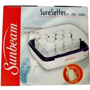 Sunbeam SureSetter Hot Rollers 20 Hair Curlers Model SBPC70 New Old Stock Tested